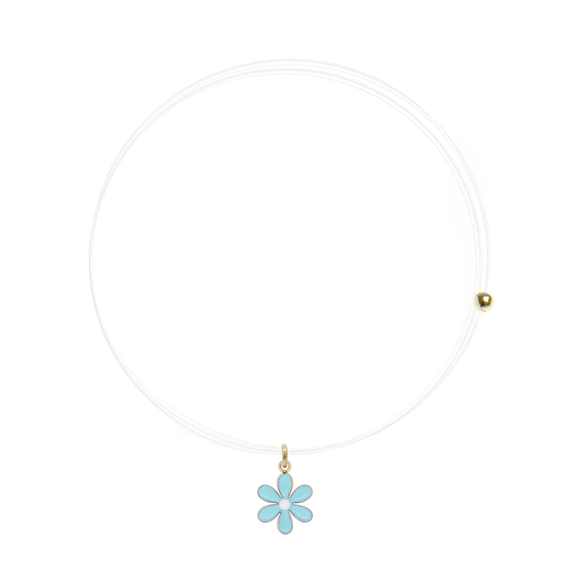 Girocollo Lenza Margherita Azzurro - RueFlower