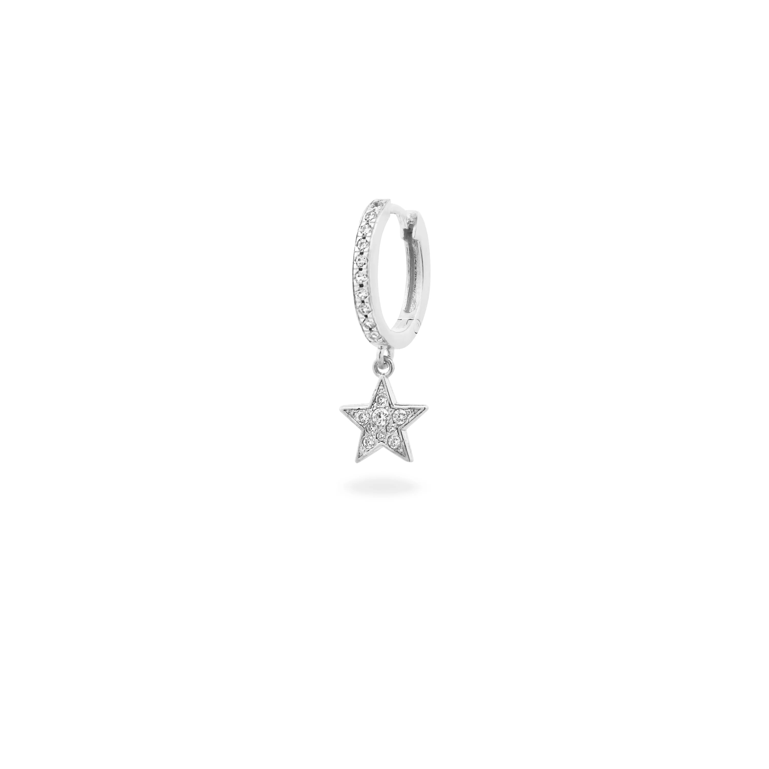 Mono-orecchino Hoop Pavè Stella Small- Stardust Ten