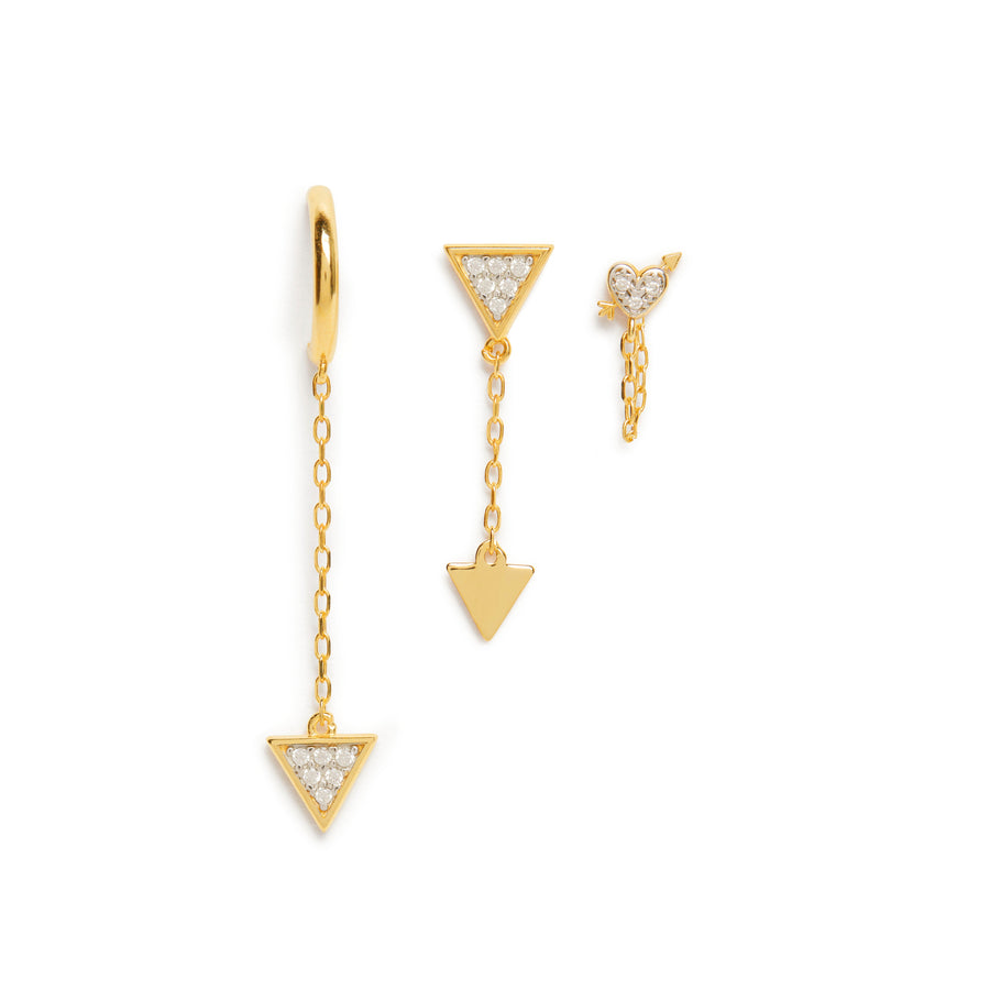 Sofia Gold - Trio di Orecchini Valentina Ferragni - Compra a Perugia