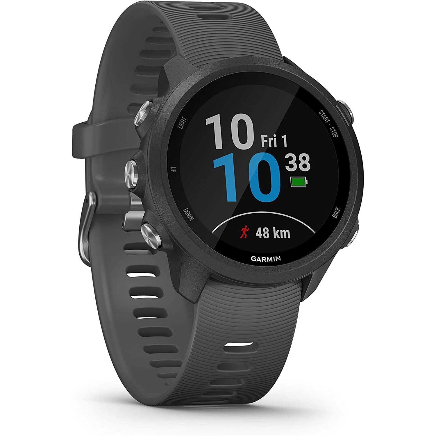 Garmin Forerunner 245, Orologio Smart GPS Multisport, Nero/Grigio Nero/Grigio Single