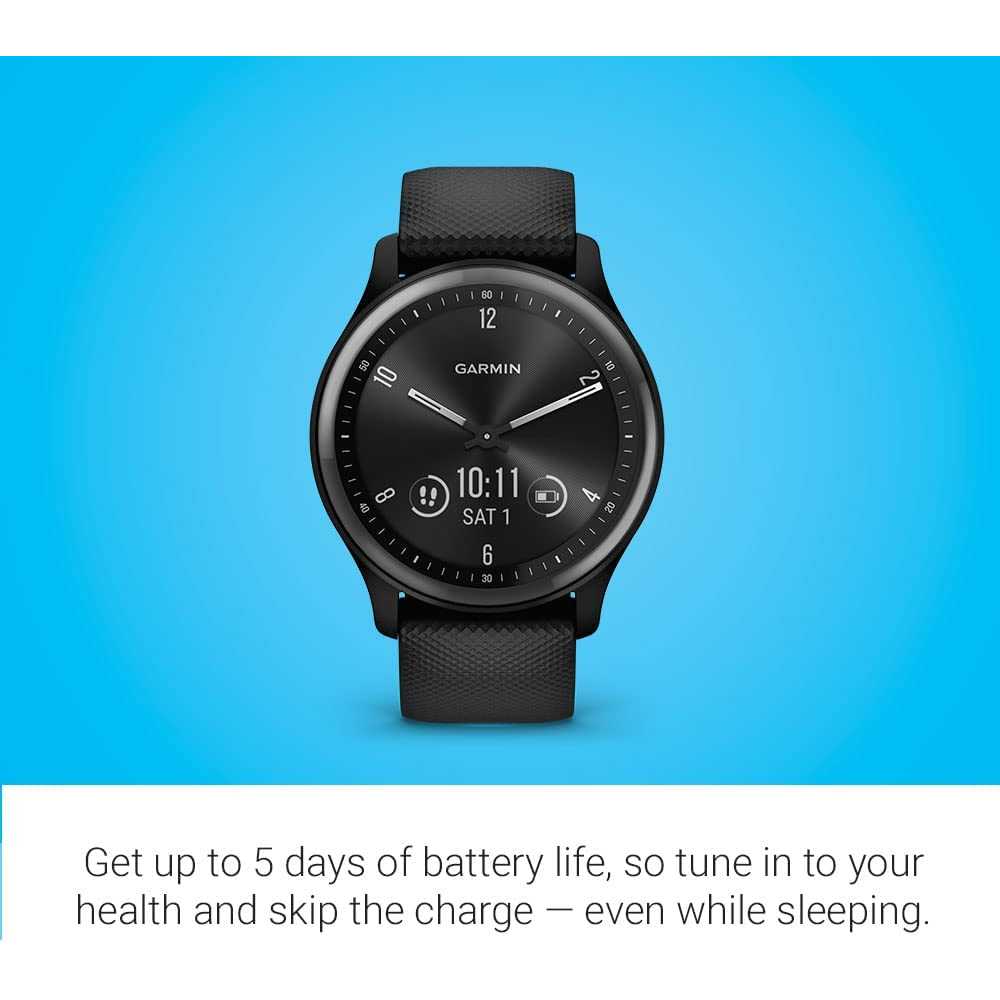 Garmin vívomove Sport, Smartwatch ibrido, Cassa 40mm, Touchscreen OLED e Lancette, Cardio, SpO2, GPS connesso, Monitoraggio 24/7, Notifiche, Calendario, SMS emergenza (Black)