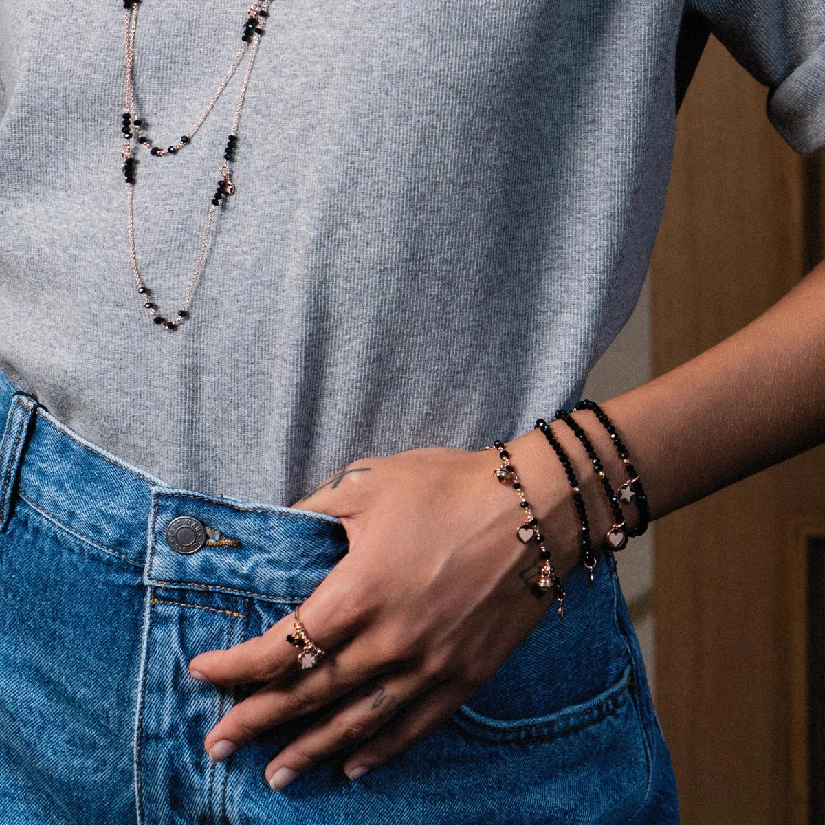 Collana Doppia Catena - Gipsy Tierra Black