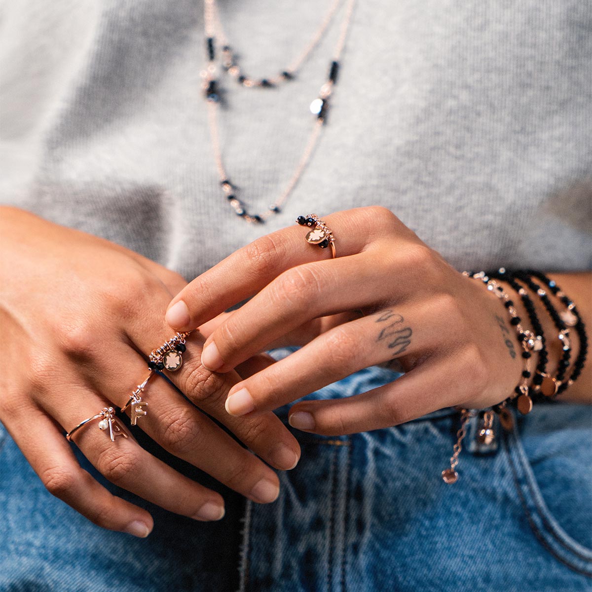 Anello Medagliette - Gipsy Tierra Black