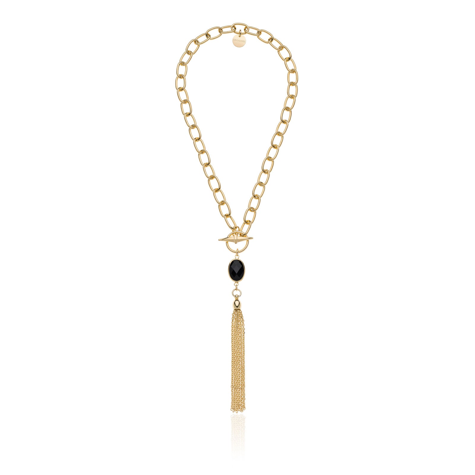 Collana Seta con pietra nera