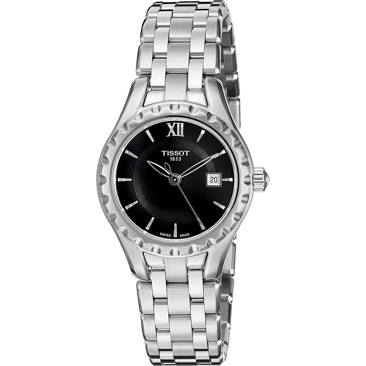 Orologio Tissot Lady T0720101105800 Al quarzo  Acciaio Quadrante Nero Cinturino Acciaio