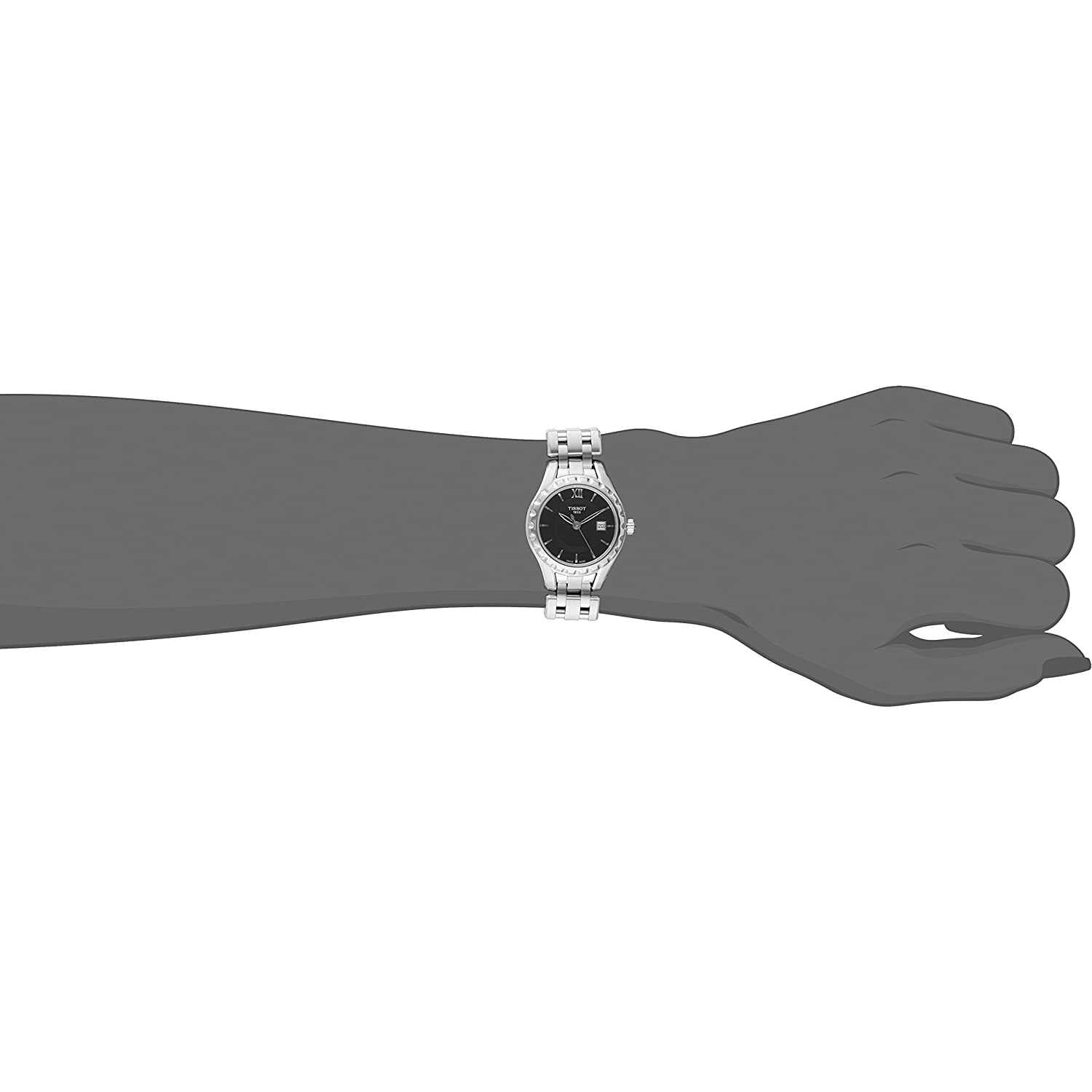 Orologio Tissot Lady T0720101105800 Al quarzo  Acciaio Quadrante Nero Cinturino Acciaio