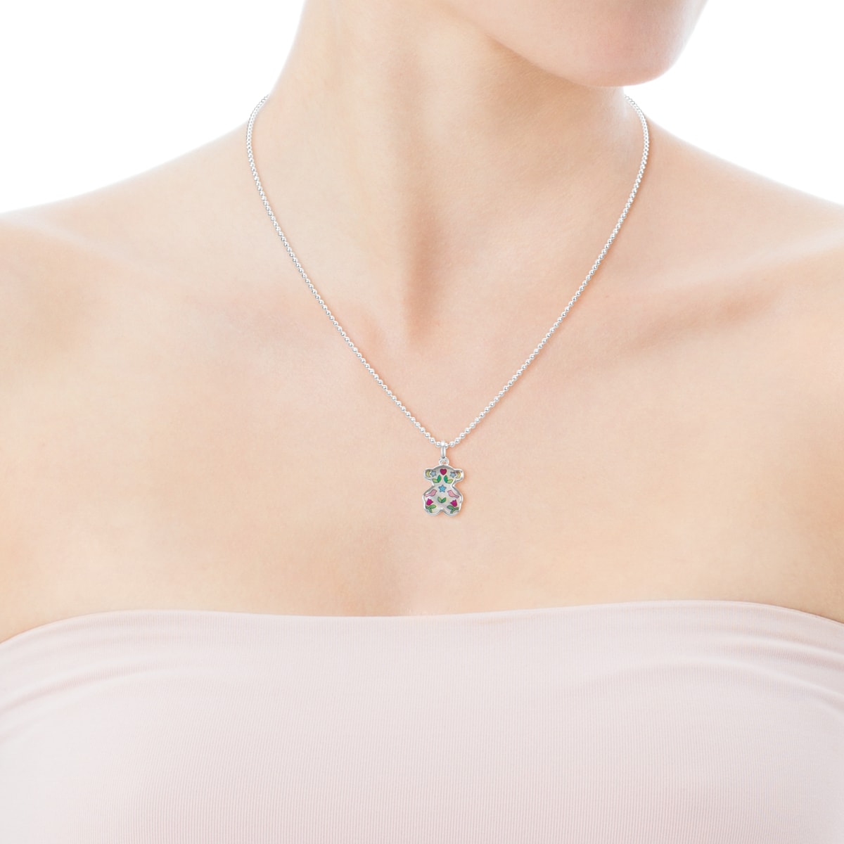 Pendente Motif Power grande in argento con madreperla
